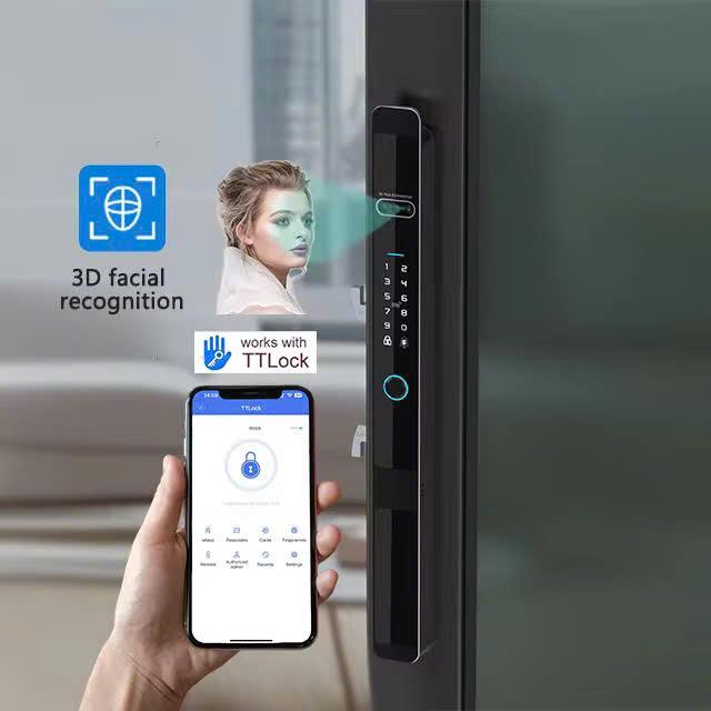Khóa vân tay khuôn mặt cho cửa nhôm kính kasslock Z1plus