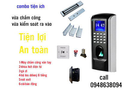 chấm công kiểm soát cửa bằng vân tay khuôn mặt