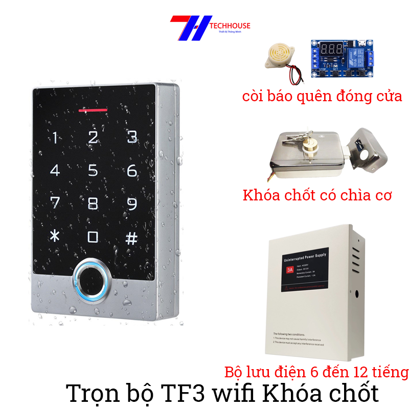 Bộ Khóa Vân Tay Cho Cửa Sắt Kasslock TF3