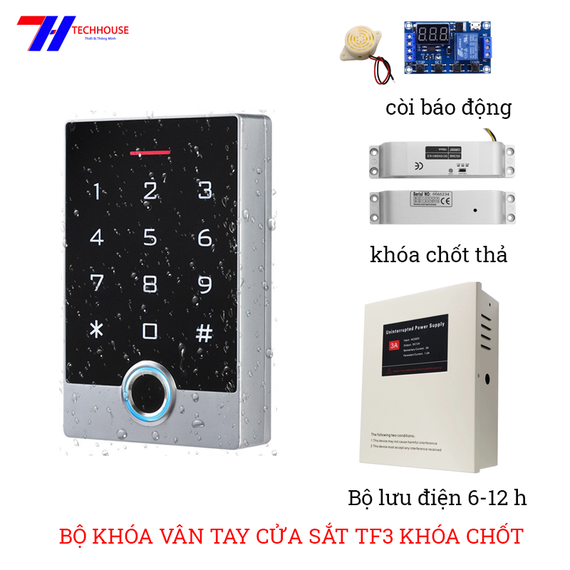 Bộ Khóa Vân Tay Cho Cửa Sắt Kasslock TF3