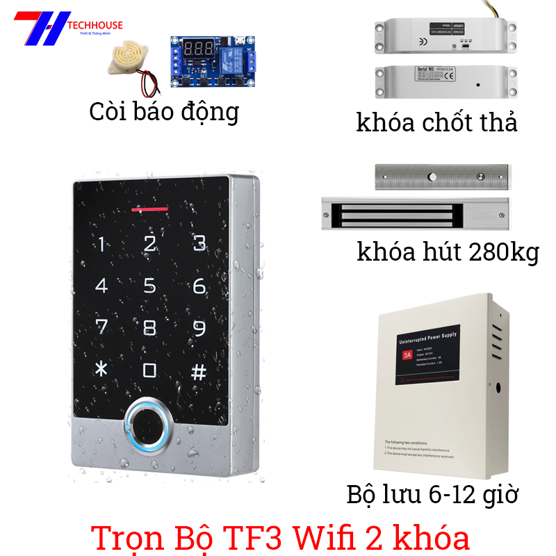 Bộ Khóa Vân Tay Cho Cửa Sắt Kasslock TF3