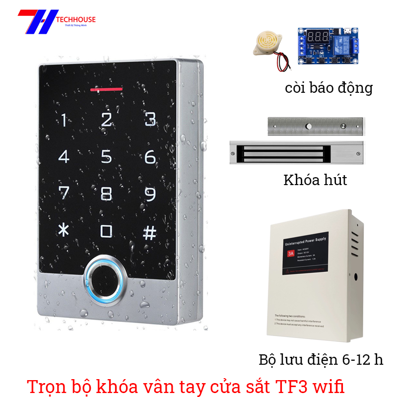 Bộ Khóa Vân Tay Cho Cửa Sắt Kasslock TF3