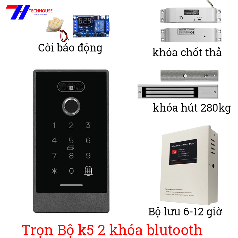 Bộ Khóa Vân Tay Cho Cửa Sắt Kasslock k5