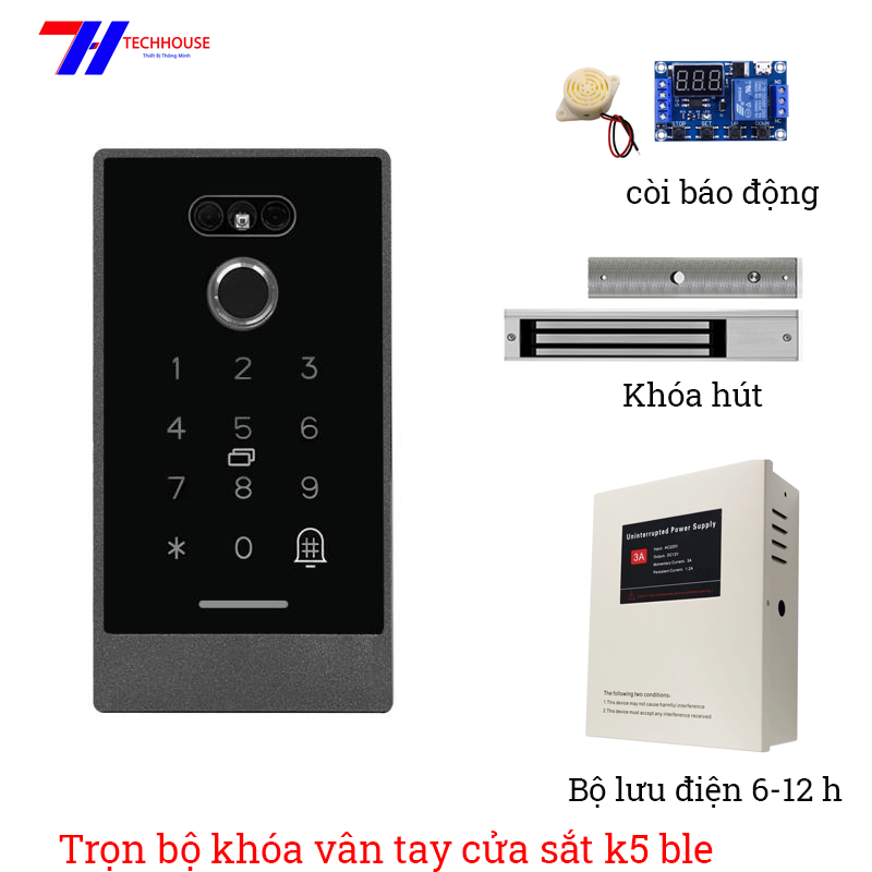 Bộ Khóa Vân Tay Cho Cửa Sắt Kasslock k5