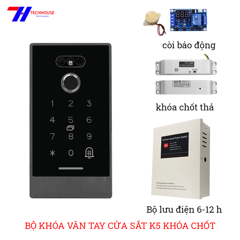 Bộ Khóa Vân Tay Cho Cửa Sắt Kasslock k5
