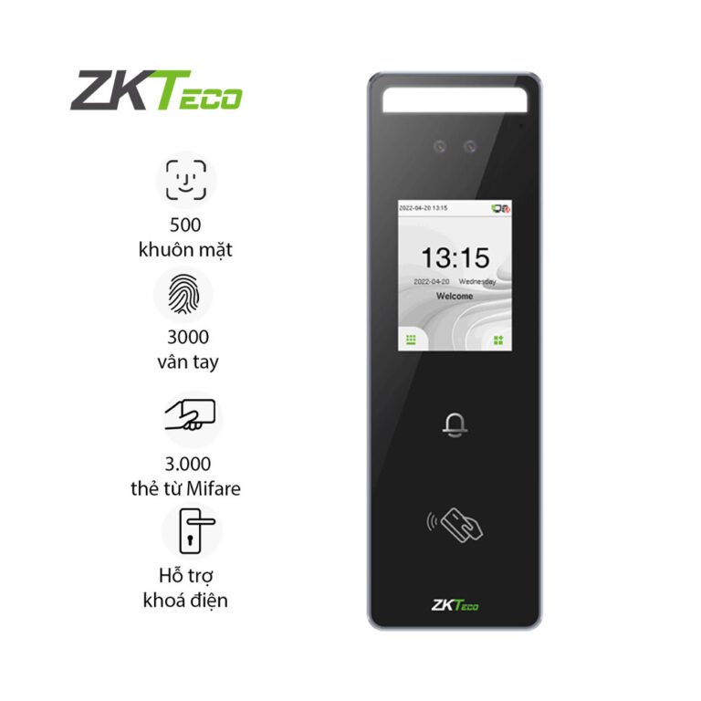 Máy chấm công vân tay, thẻ, khuôn mặt ZKTeco V3L