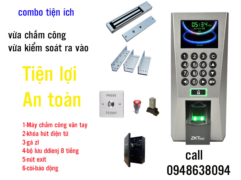 Trọn bộ kiểm soát cửa ra vào dành cho phòng trọ, chung cư Ronald Jack F18