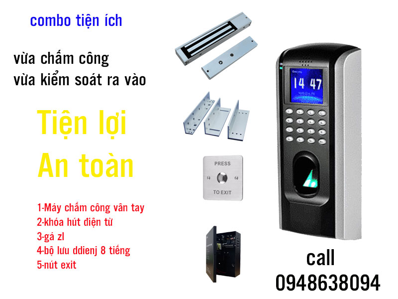 Trọn bộ khóa cửa cổng bằng vân tay nhà trọ cửa sắt SF200 giá 4tr7
