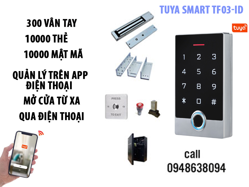 Khoá cửa vân tay mở qua app điện thoại